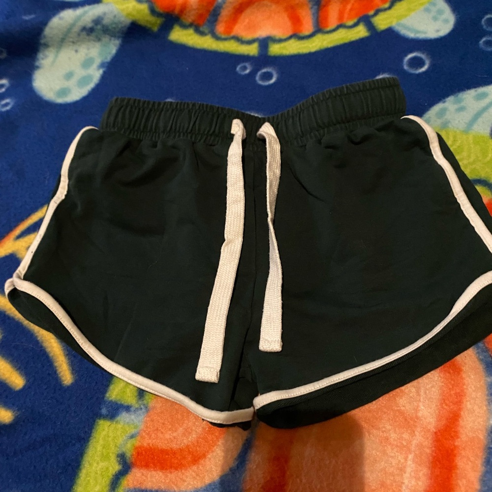 Sweet honey Green Shorts with White Trim